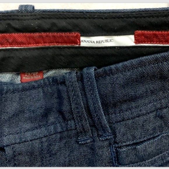 Banana Republic Women Straight Jeans Size 8P | 29 Blue Denim Pants 5 Pockets - Picture 2 of 7